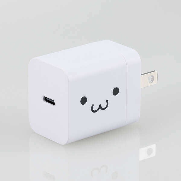 AC充電器/スマホ・タブレット用/USB Power Delivery/20W/USB-C1ポート/しろちゃん