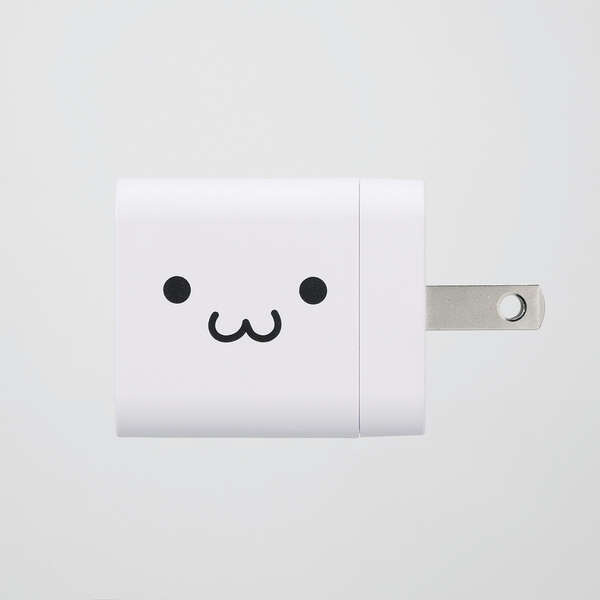 AC充電器/スマホ・タブレット用/USB Power Delivery/20W/USB-C1ポート/しろちゃん