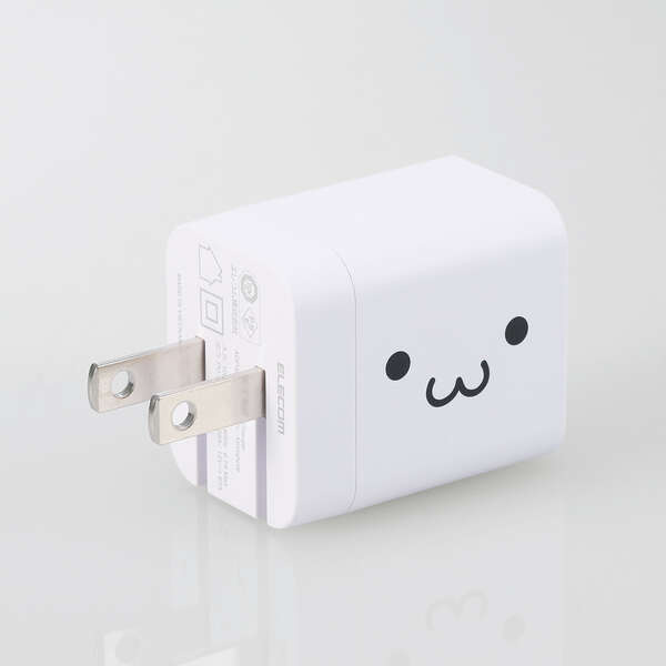 AC充電器/スマホ・タブレット用/USB Power Delivery/20W/USB-C1ポート/しろちゃん