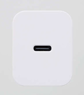 AC充電器/スマホ・タブレット用/USB Power Delivery/20W/USB-C1ポート/ホワイト