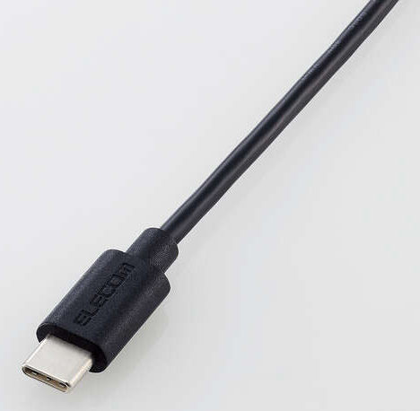 AC充電器/スマホ・タブレット用/USB Power Delivery/20W/USB-Cケーブル一体/1.5m/ブラック