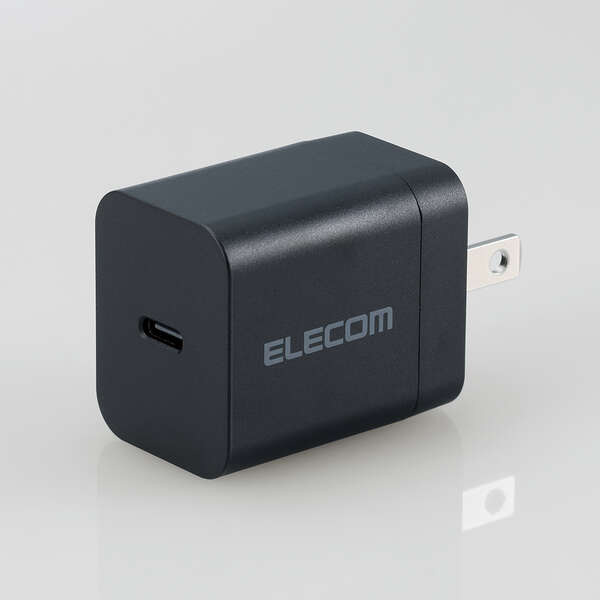 AC充電器/スマホ・タブレット用/USB Power Delivery/20W/USB-C1ポート/C-Cケーブル付属/1.5m/ブラック