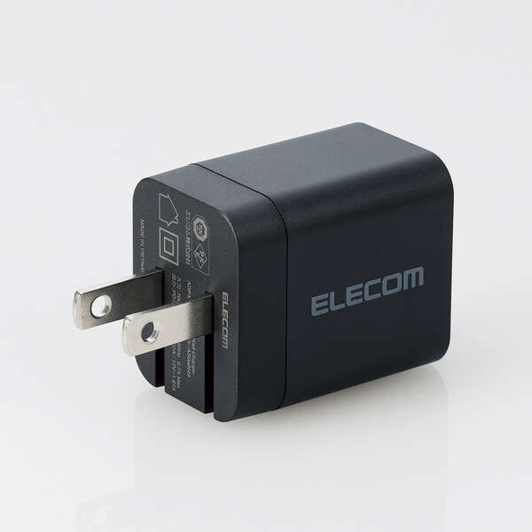 AC充電器/スマホ・タブレット用/USB Power Delivery/20W/USB-C1ポート/C-Cケーブル付属/1.5m/ブラック