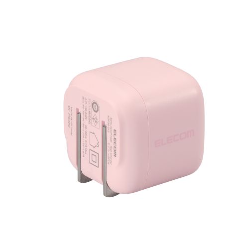 AC充電器/スマホ・タブレット用/USB Power Delivery/20W/USB-C1ポート/ピンク
