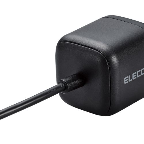 AC充電器/スマホ・タブレット用/USB Power Delivery/20W/USB-Cケーブル一体/1.5m/ブラック