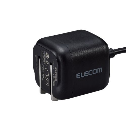 AC充電器/スマホ・タブレット用/USB Power Delivery/20W/USB-Cケーブル一体/1.5m/ブラック