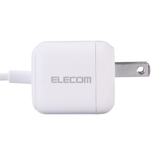 AC充電器/スマホ・タブレット用/USB Power Delivery/20W/USB-Cケーブル一体/1.5m/ホワイト