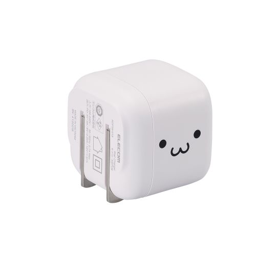 AC充電器/スマホ・タブレット用/USB Power Delivery/20W/USB-C1ポート/C-Cケーブル付属/1.5m/しろちゃん