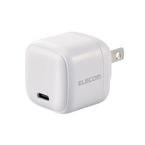 AC充電器/スマホ・タブレット用/USB Power Delivery/20W/USB-C1ポート/C-Cケーブル付属/2.5m/ホワイト
