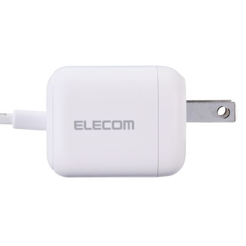 AC充電器/スマホ・タブレット用/USB Power Delivery/30W/USB-Cケーブル一体/1.5m/ホワイト