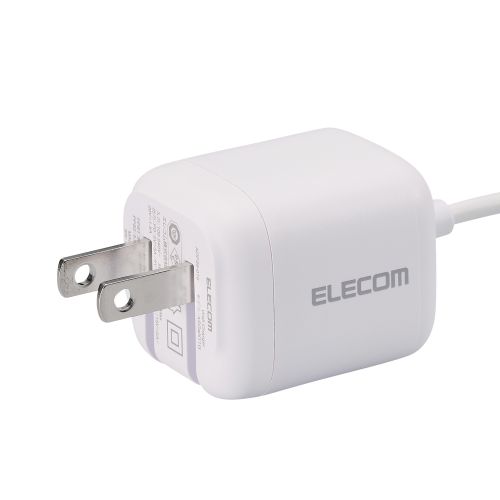 AC充電器/スマホ・タブレット用/USB Power Delivery/30W/USB-Cケーブル一体/1.5m/ホワイト