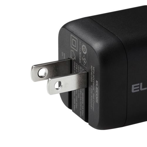 AC充電器/USB充電器/USB PD対応/35W/USB-C×1/スイングプラグ/ブラック