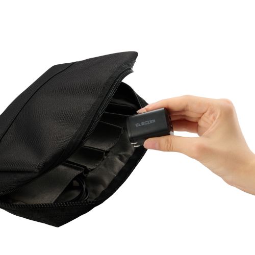 AC充電器/USB充電器/USB PD対応/30W/USB-C×2/スイングプラグ/ブラック