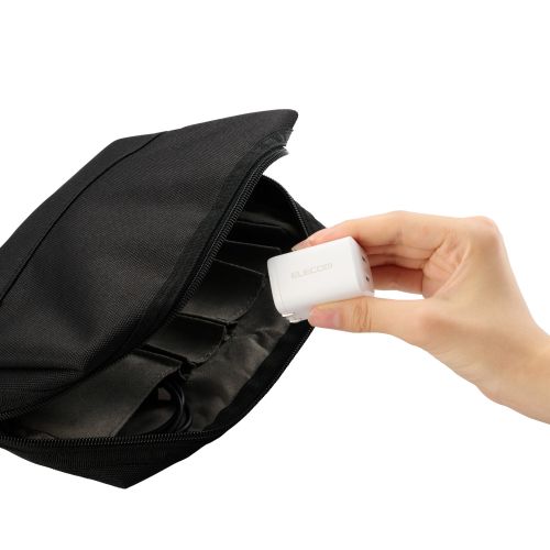 AC充電器/USB充電器/USB PD対応/30W/USB-C×2/スイングプラグ/ブラック