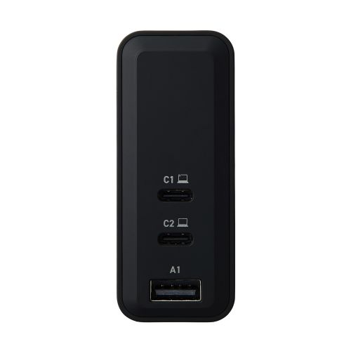 AC充電器/USB充電器/USB PD対応/140W/USB-C×2/USB-A×1/スイングプラグ/ブラック