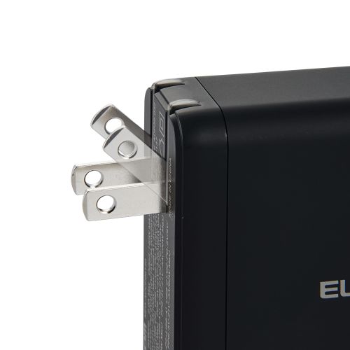 AC充電器/USB充電器/USB PD対応/140W/USB-C×2/USB-A×1/スイングプラグ/ブラック