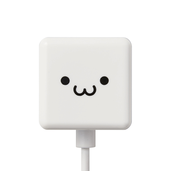 Lightning-AC充電器/1.0A出力/ケーブル一体/1.0m/ホワイトフェイス