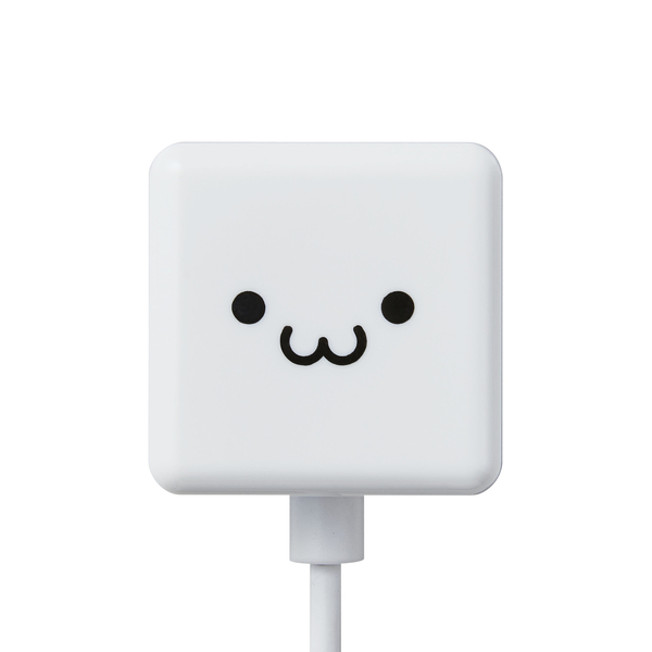 Lightning-AC充電器/1.0A出力/ケーブル一体/1.5m/ホワイトフェイス