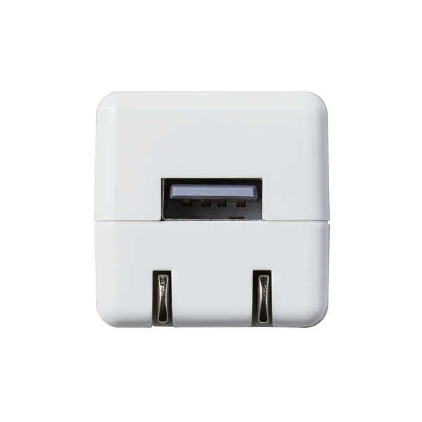 Lightning-AC充電器/1.0A出力/ケーブル同梱/1.5m/ホワイトフェイス