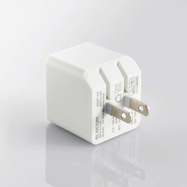 Lightning-AC充電器/2.4A出力/ケーブル同梱/1.0m/高耐久ケーブル/ホワイトフェイス