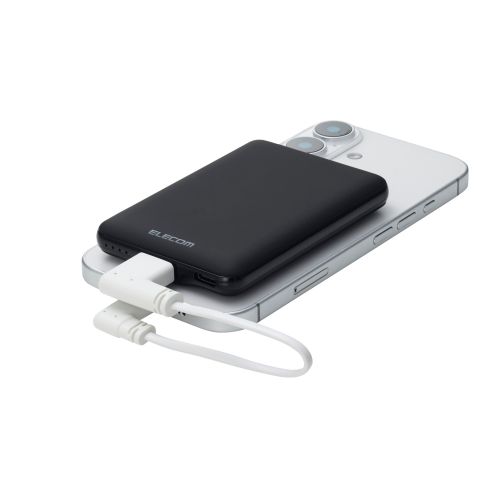 USB-A to USB Type-Cケーブル/フラット/L字/充電専用/0.1m/ホワイト