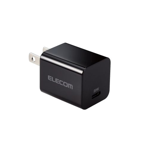 LightningAC充電器/USB Power Delivery対応/20W/USB-C1ポート/USB-C - Lightningケーブル付属/スイングプラグ/1.5m/ブラック