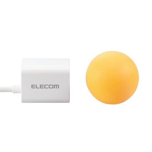 LightningAC充電器/USB Power Delivery対応/20W/Lightningケーブル一体型/スイングプラグ/1.5m/ホワイト