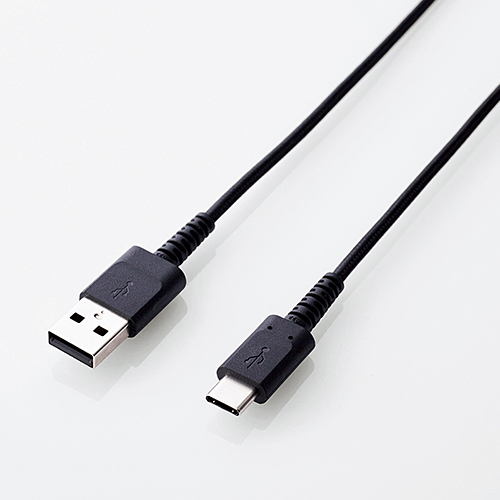 スマートフォン用USBケーブル/USB(A-C)/認証品/高耐久/1.2m/ブラック