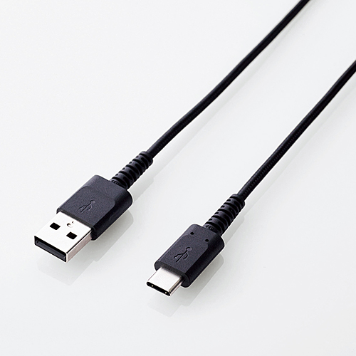 スマートフォン用USBケーブル/USB(A-C)/認証品/高耐久/2.0m/ブラック