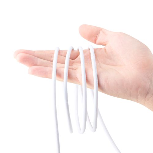 USB-A to USB Type-Cケーブル/シリコン/ブレーカー内蔵/最大15W/1.0m/ホワイト