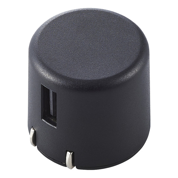 スマートフォン用AC充電器/USB-Aメス1ポート/1.0A出力/ブラック