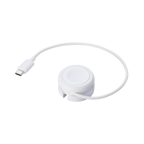 Apple Watch磁気充電ケーブル/高速充電対応/巻き取りタイプ/USB Type-C/ホワイト
