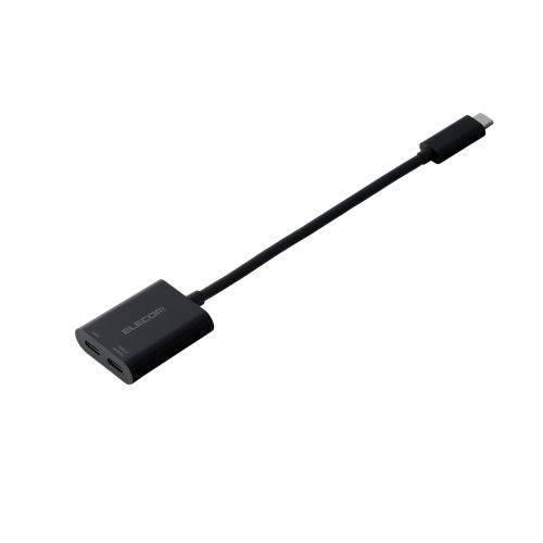 Type-C映像変換アダプタ/Type-C - Type-C×2/4K60Hz/10Gpbs/ブラック