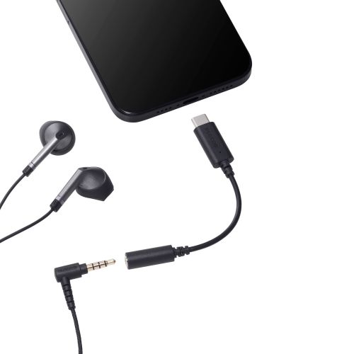 音声変換ケーブル/USB Type-C to 3.5mmステレオミニ端子/DAC搭載/ブラック