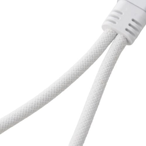 音声変換ケーブル/シリコンメッシュ/USB Type-C to 3.5mmステレオミニ端子/DAC搭載/ハイレゾ対応/給電ポート付き/USB PD対応/ホワイト