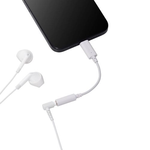 音声変換ケーブル/USB Type-C to 3.5mmステレオミニ端子/DAC搭載/ホワイト