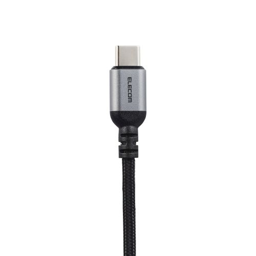 USB Type-C to USB Type-Cケーブル/USB Power Delivery対応/100W対応/メッシュ/1.0m/ブラック