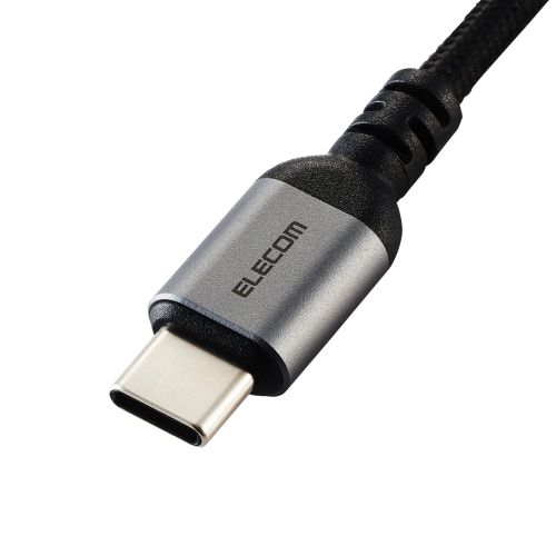 USB Type-C to USB Type-Cケーブル/USB Power Delivery対応/100W対応/メッシュ/1.0m/ブラック