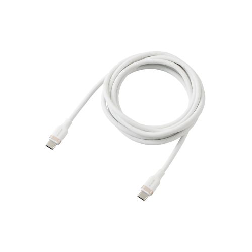 USB Type-C to USB Type-Cケーブル/USB Power Delivery対応/100W対応/なめらか/2.0m/ホワイト