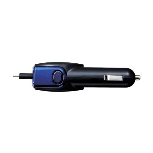 シガーチャージャー/最大35W/USB-Cケーブル/巻取り式リールタイプ/90cm/15W/USB-Cポート/USB Power Delivery/20W/ブラック