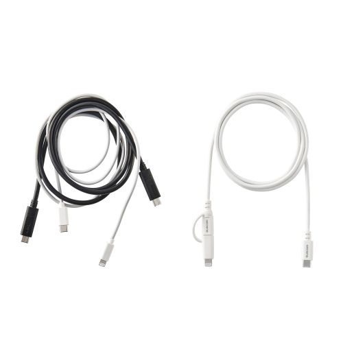 2in1 USBケーブル/Type-C+Lightning/USB Power Delivery対応/1.0m/ホワイト