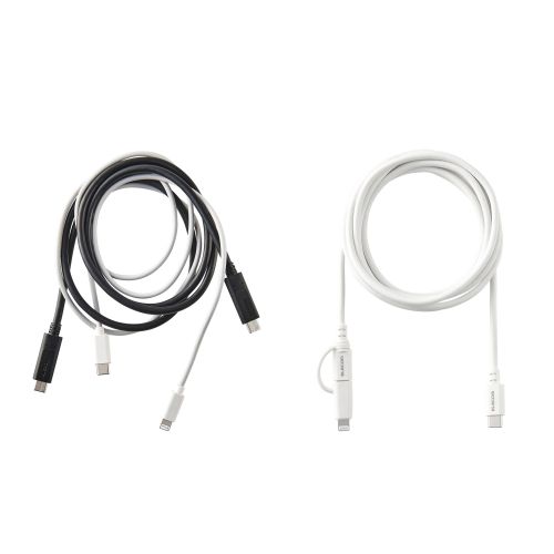 2in1 USBケーブル/Type-C+Lightning/USB Power Delivery対応/2.0m/ホワイト