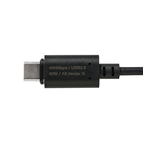 USB Type-C to USB Type-Cケーブル/着脱式マグネット/最大60W/ブレーカー搭載/1.0m/ブラック