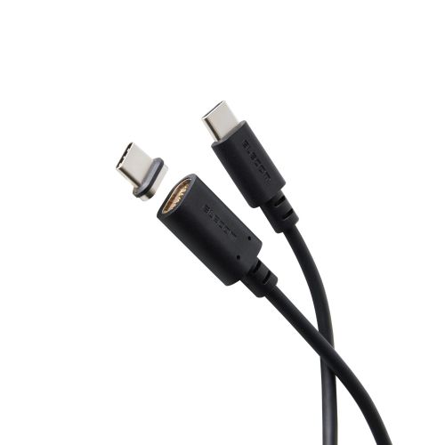 USB Type-C to USB Type-Cケーブル/着脱式マグネット/最大60W/ブレーカー搭載/2.0m/ブラック