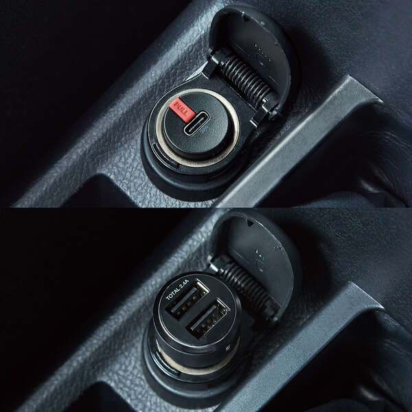 シガーチャージャー/超コンパクト/USB Power Delivery準拠/20W/USB-C1ポート/ブラック