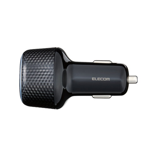 シガーチャージャー/合計57W/USB Power Delivery 45W+12W/Type-C×1/USB-A×1/ブラック