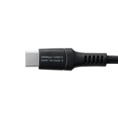 USB Type-C to USB Type-Cケーブル/高耐久/最大240W/0.5m/ブラック