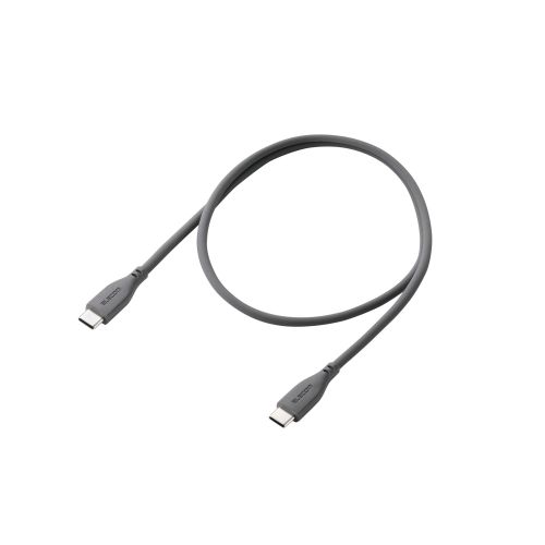 USB Type-C to USB Type-Cケーブル/シリコン/最大240W/0.5m/グレー