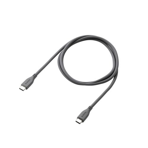 USB Type-C to USB Type-Cケーブル/シリコン/最大240W/1.0m/グレー
