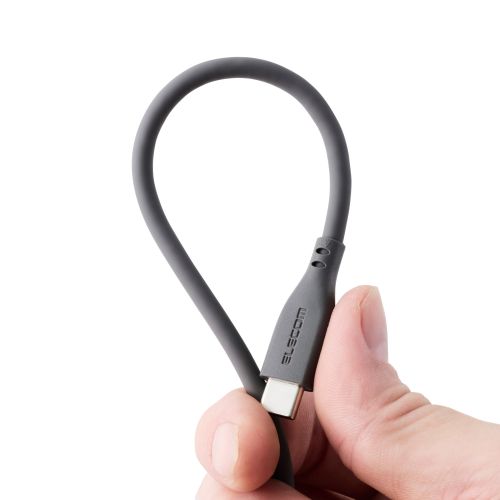 USB Type-C to USB Type-Cケーブル/シリコン/最大240W/1.5m/グレー